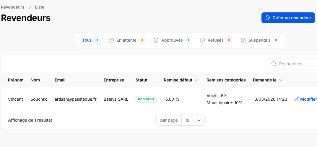 Espace revendeur Passteque
